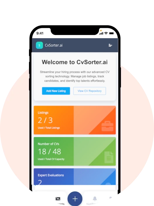 CvSorter.ai Resume Scanning in Mobile